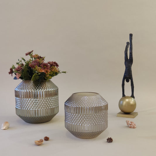 Mangata Ombre Gold Glass Vase (Small)