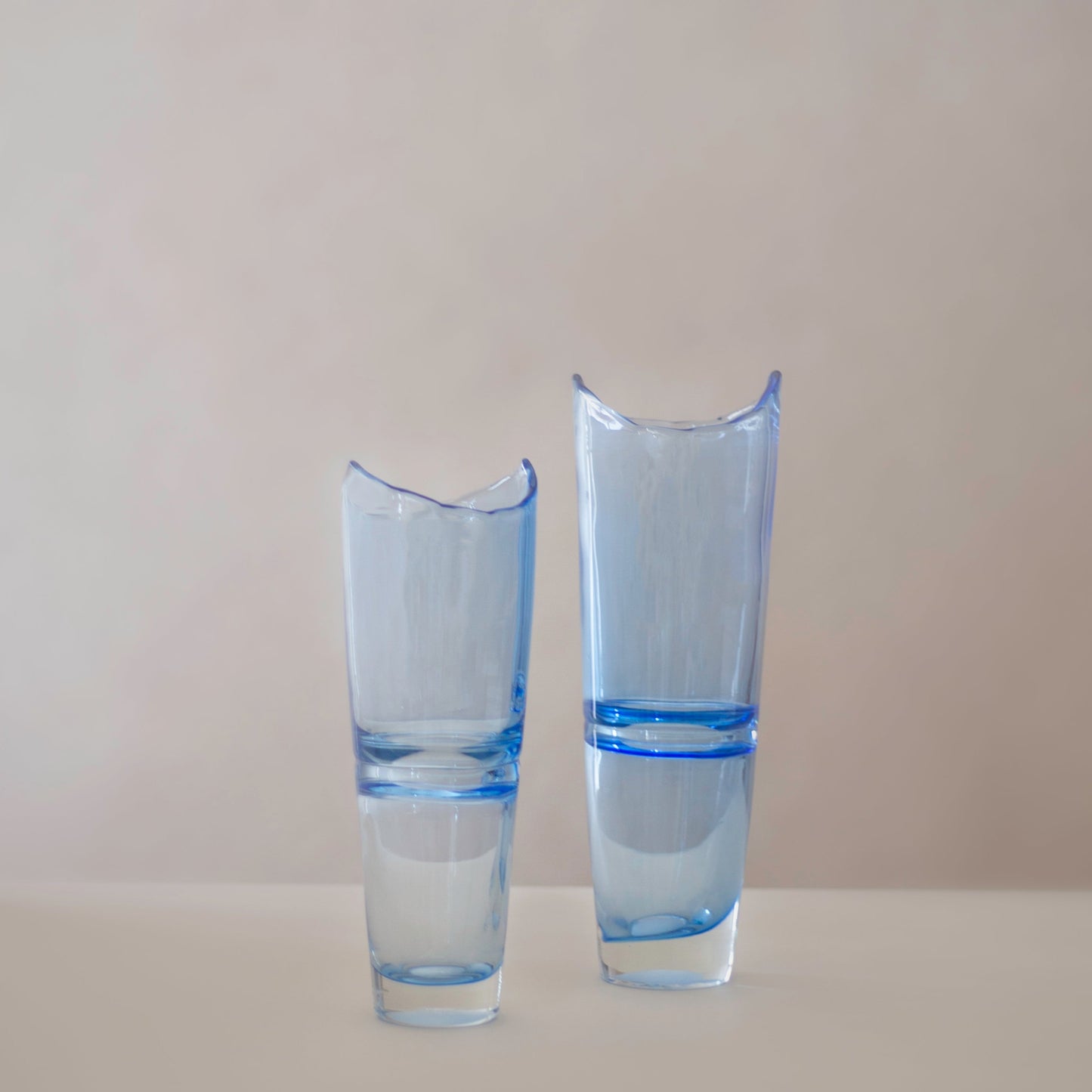 Animus Blue Glass vases (Set of 2)