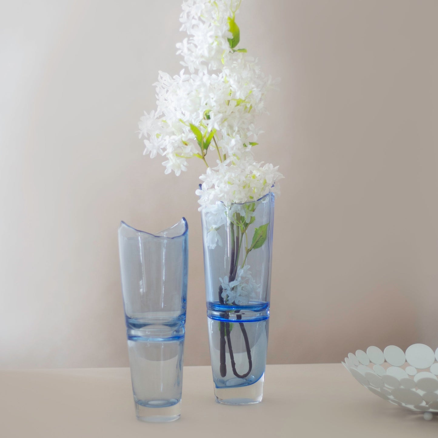 Animus Blue Glass vases (Set of 2)