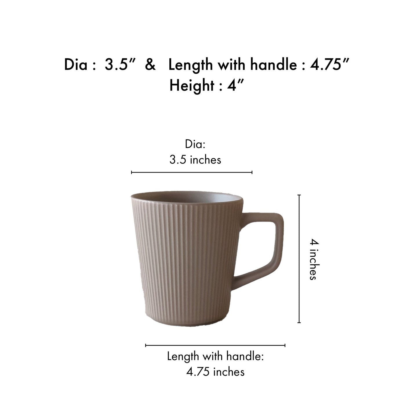 Elysian Light Brown Coffee Mug