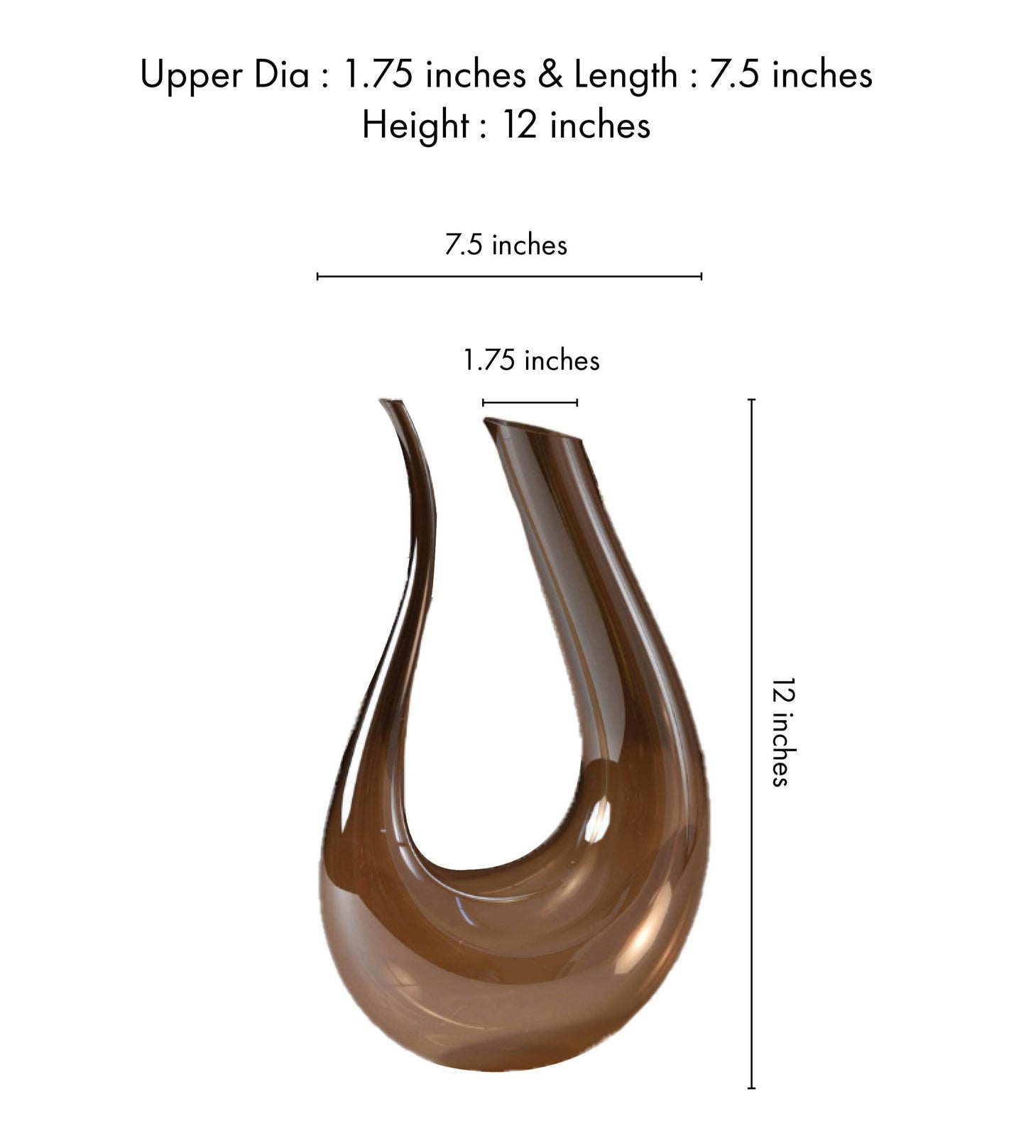 Apricus Amber Wine Decanter