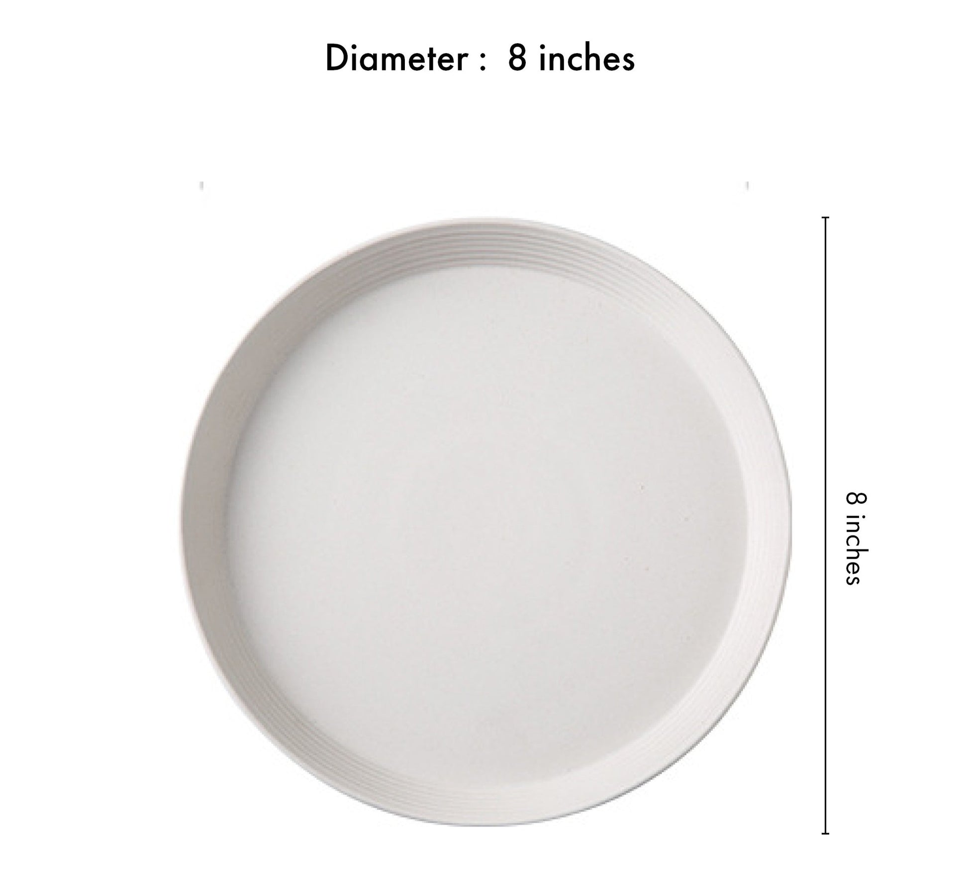 Elysian White Side Plate (8 Inches)