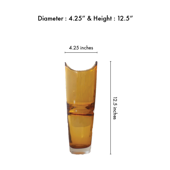 Animus Yellow Glass vases (Set of 2)