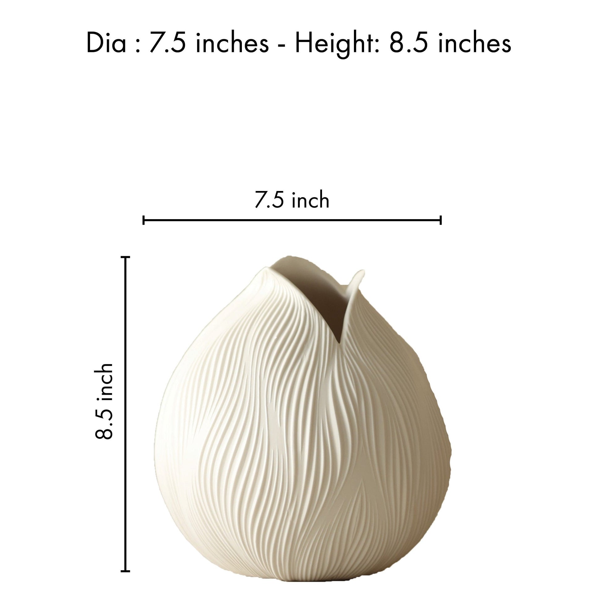 Ammil Flower White Vase