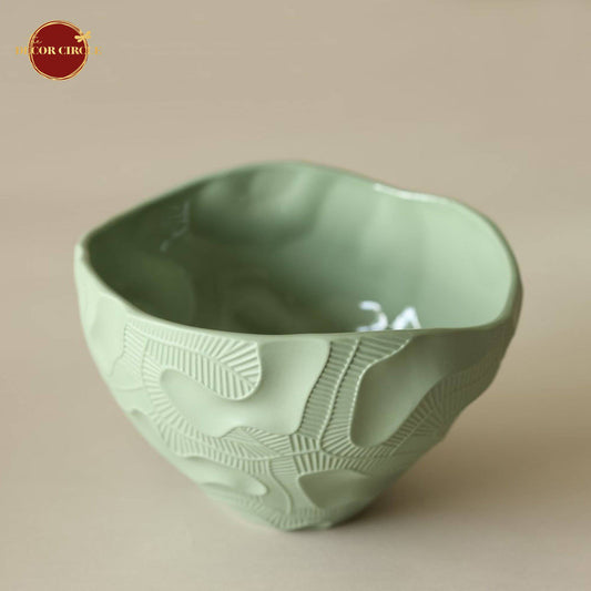 Apricus Green Decorative Fruit Bowl