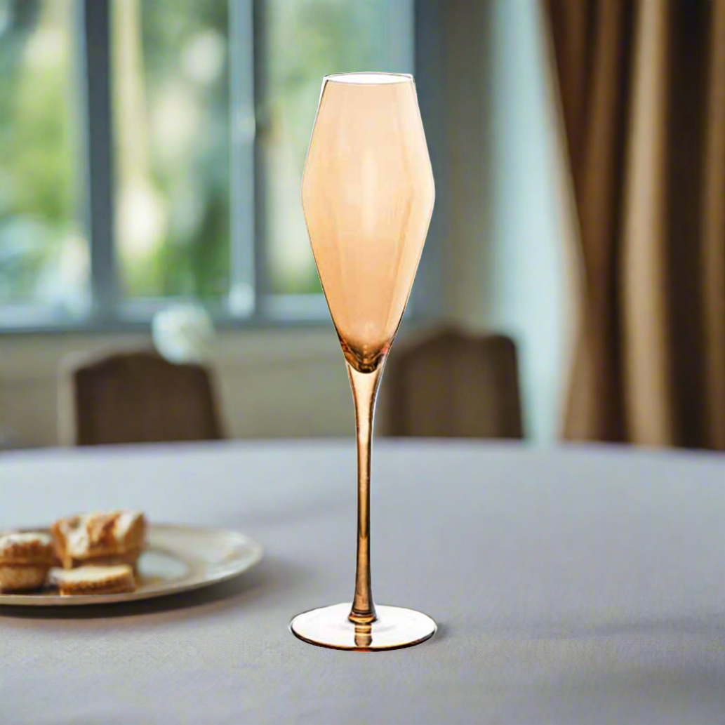 Amber Champagne Glasses (Set of 2)