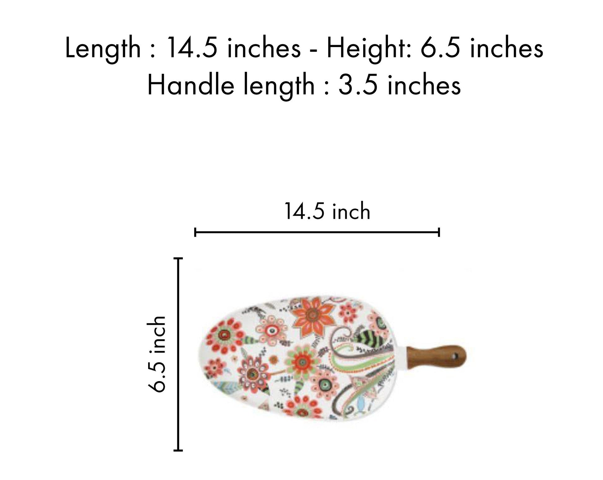 Floral Oval Multipurpose Food Platter (Small)