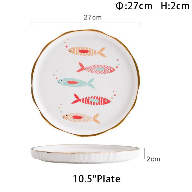Gezellig Ceramic White Dinner Plate (Set of 2)