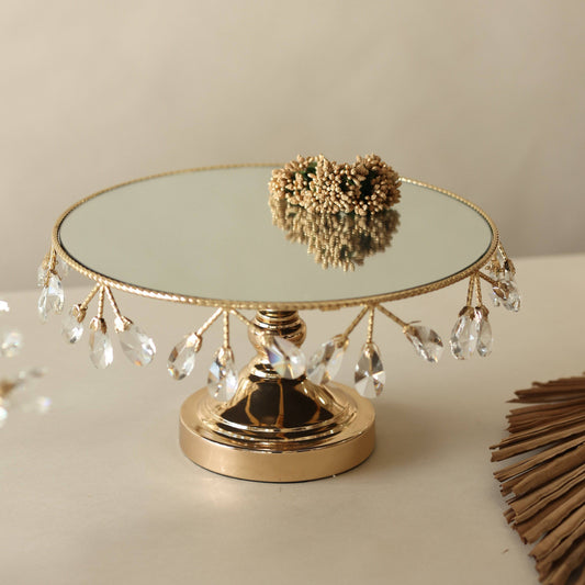 Mangata Luxury Mirror Crystal Cake Platter