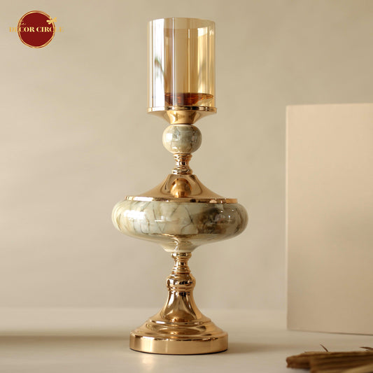 Stellaus Green Decorative Candle Stands (Set of 2)