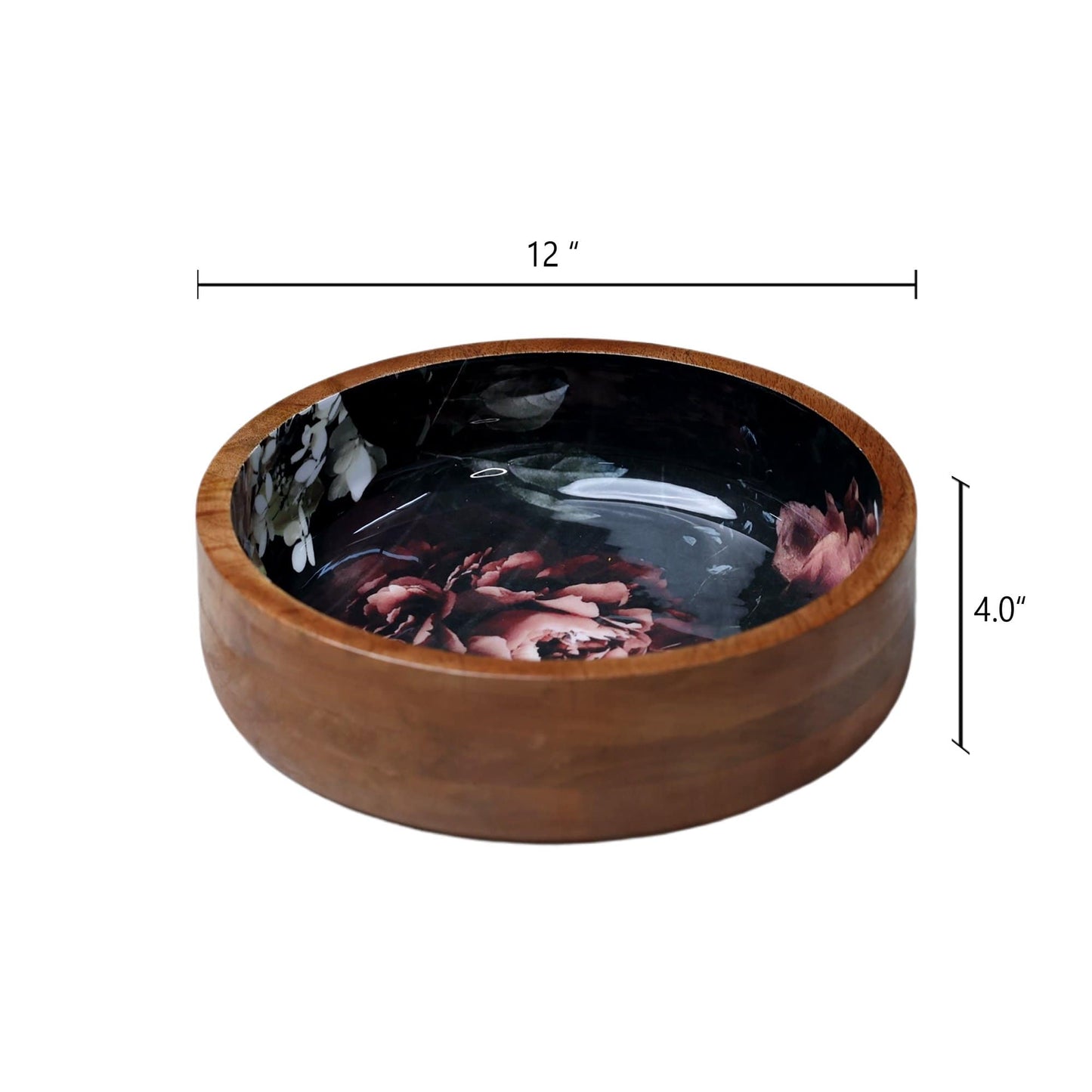 Black forest Multipurpose Large Snack Wooden Bowl - The Decor Circle