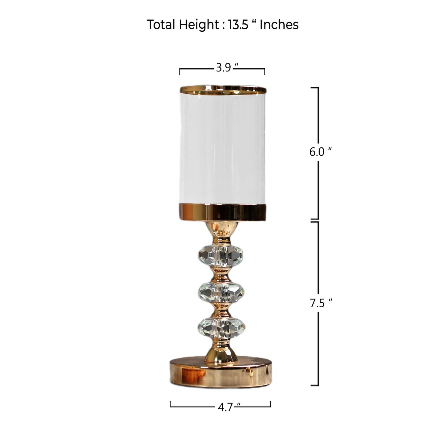 Fulgor Crystal Rose Gold Candle Stand (Set of 2) - The Decor Circle