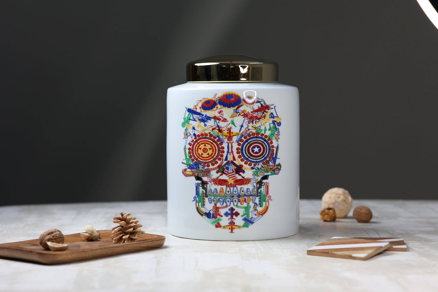 Bar Decor Skull Art Decorative Jar-Large - The Decor Circle