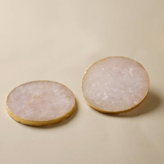 Decor Rose quartz Round Agate Coasters (Set of 2) - The Decor Circle