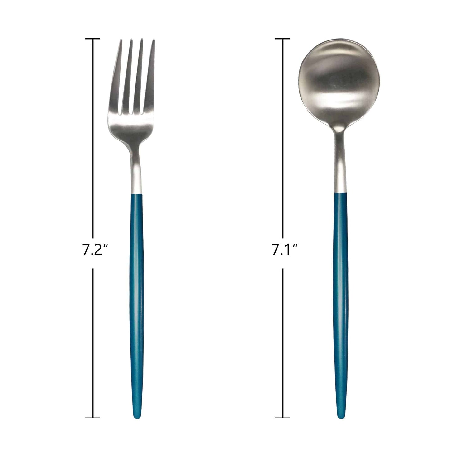 Starter/Snack Silver Green Cutlery Set (Set of 12) - The Decor Circle