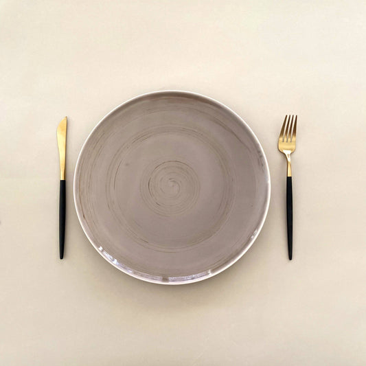 Stoneware Blush Pink Dinner Plate