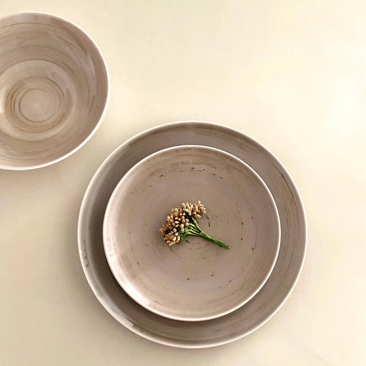 Stoneware Pink Ceramic Plate (9 inches)