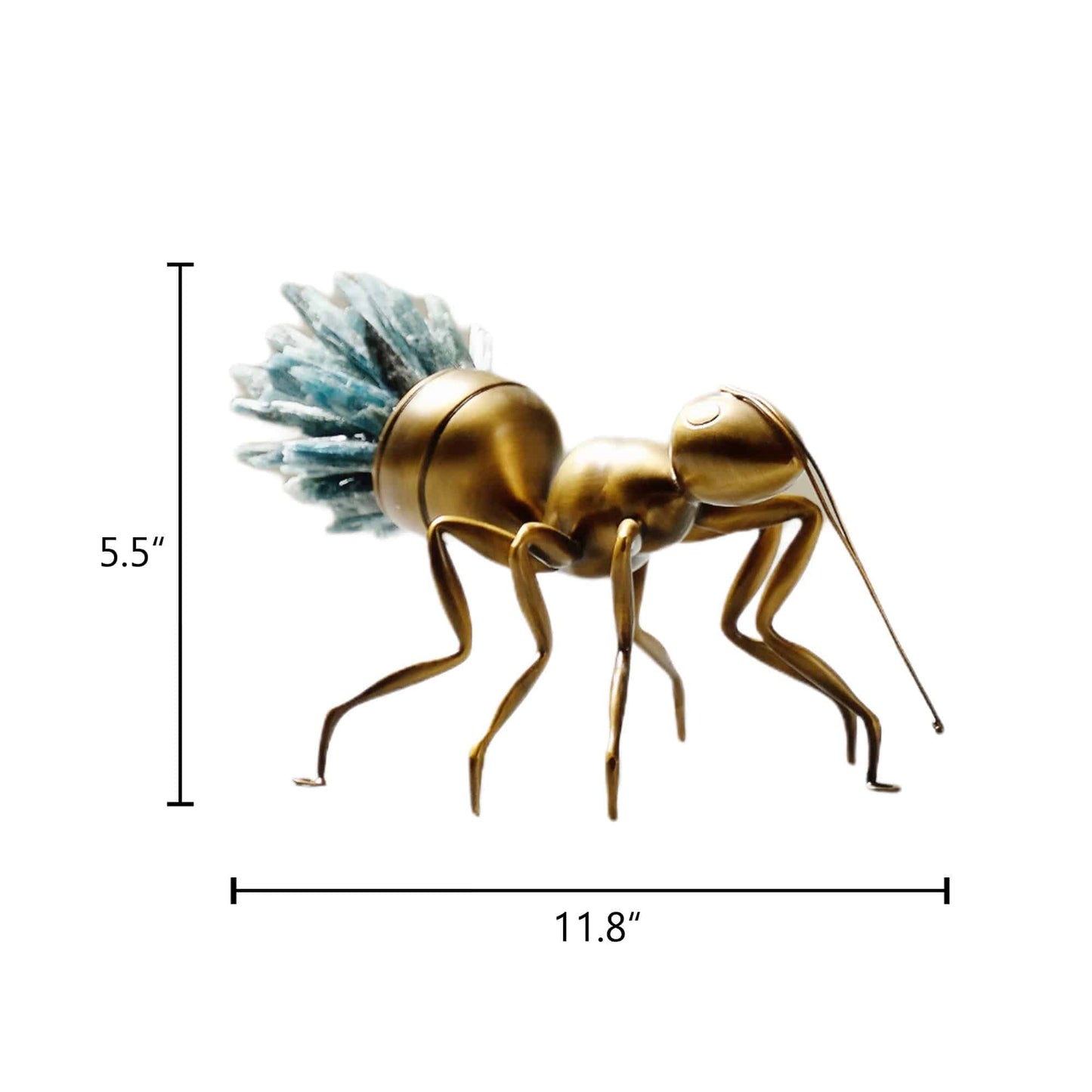 Office Decor Ant Brass Luxury Crystal sculptures (Set of 2) - The Decor Circle
