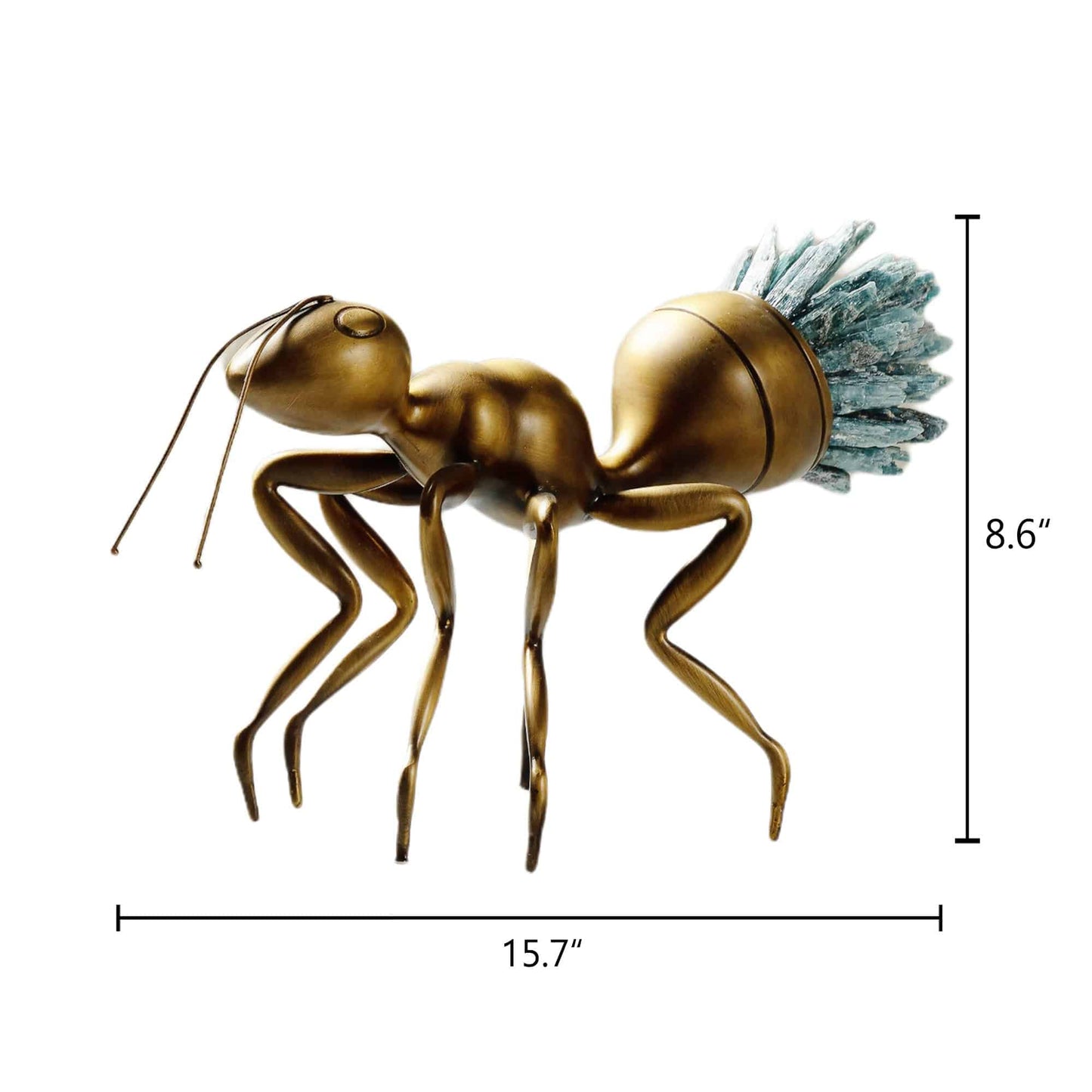 Office Decor Ant Brass Luxury Crystal sculptures (Set of 2) - The Decor Circle