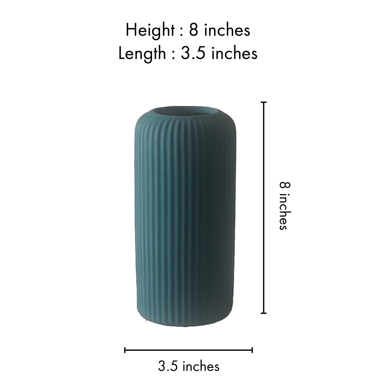 Marmor Rippled Green ceramic vase