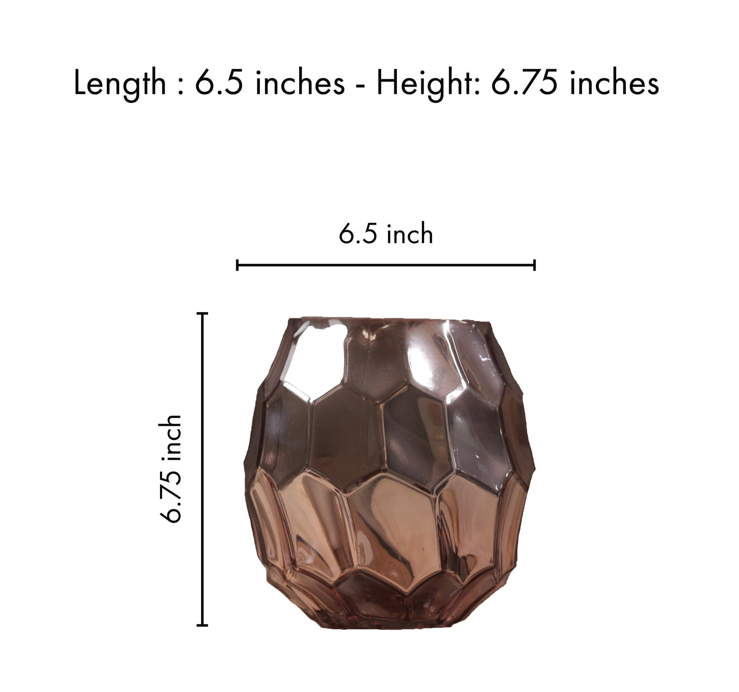 Aethra Glossy Rose Gold Vase