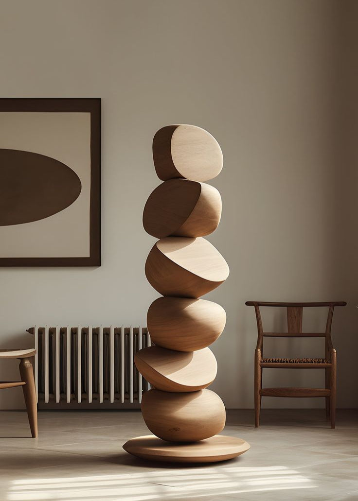 Natura Wabi Sabi Teak Wood Sculpture (5 Feet)