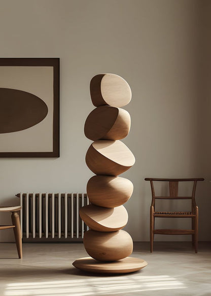 Natura Wabi Sabi Teak Wood Sculpture (5 Feet)