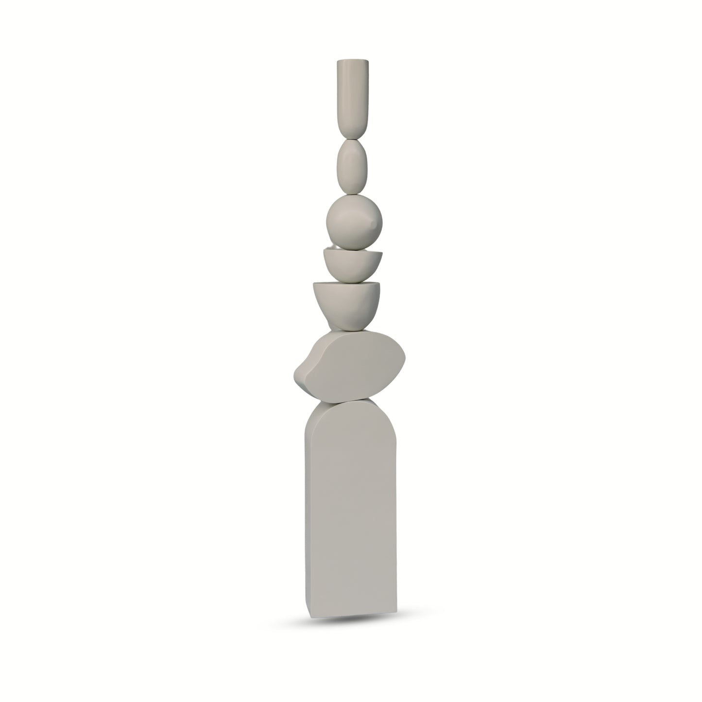 Japandi Ivory Wooden Sculpture for Living room (4 Feet)