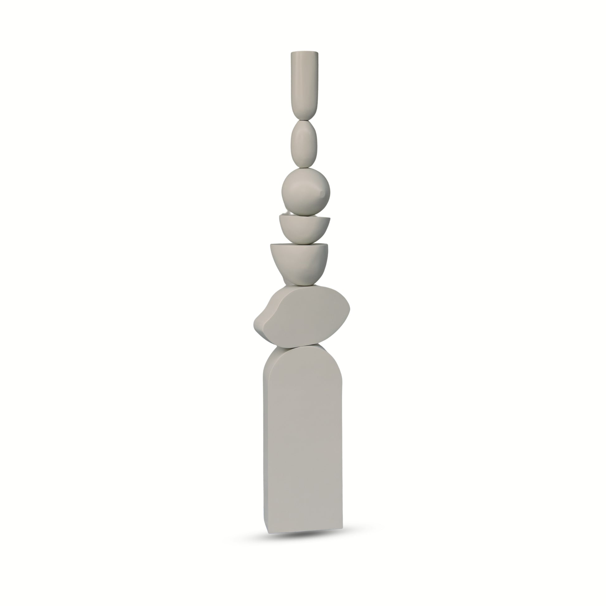 Japandi Ivory Wooden Sculpture for Living room (4 Feet)