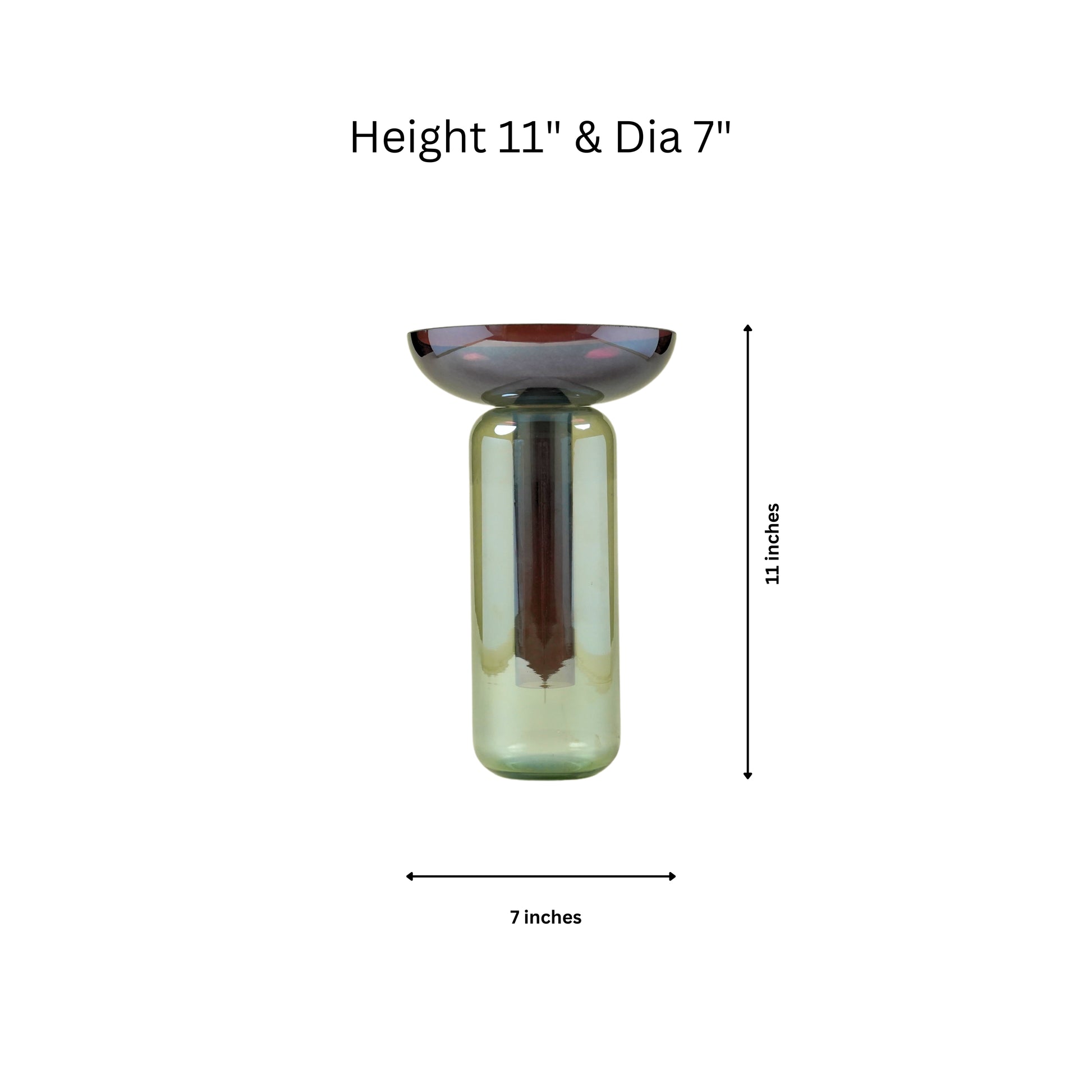 Fabiana Pink Funnel Glass vase (Large)