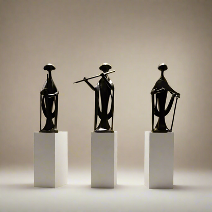 Japandi Wise Men Large Sculptures (Set of 3)