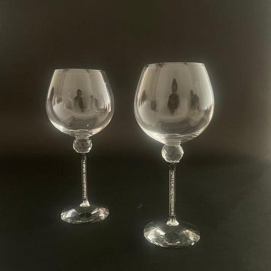 Silver Swarovski Wine Glass Gift Hamper (Set of 2)