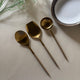 Nordic Beige Gold Serving Spoons (Set of 3)