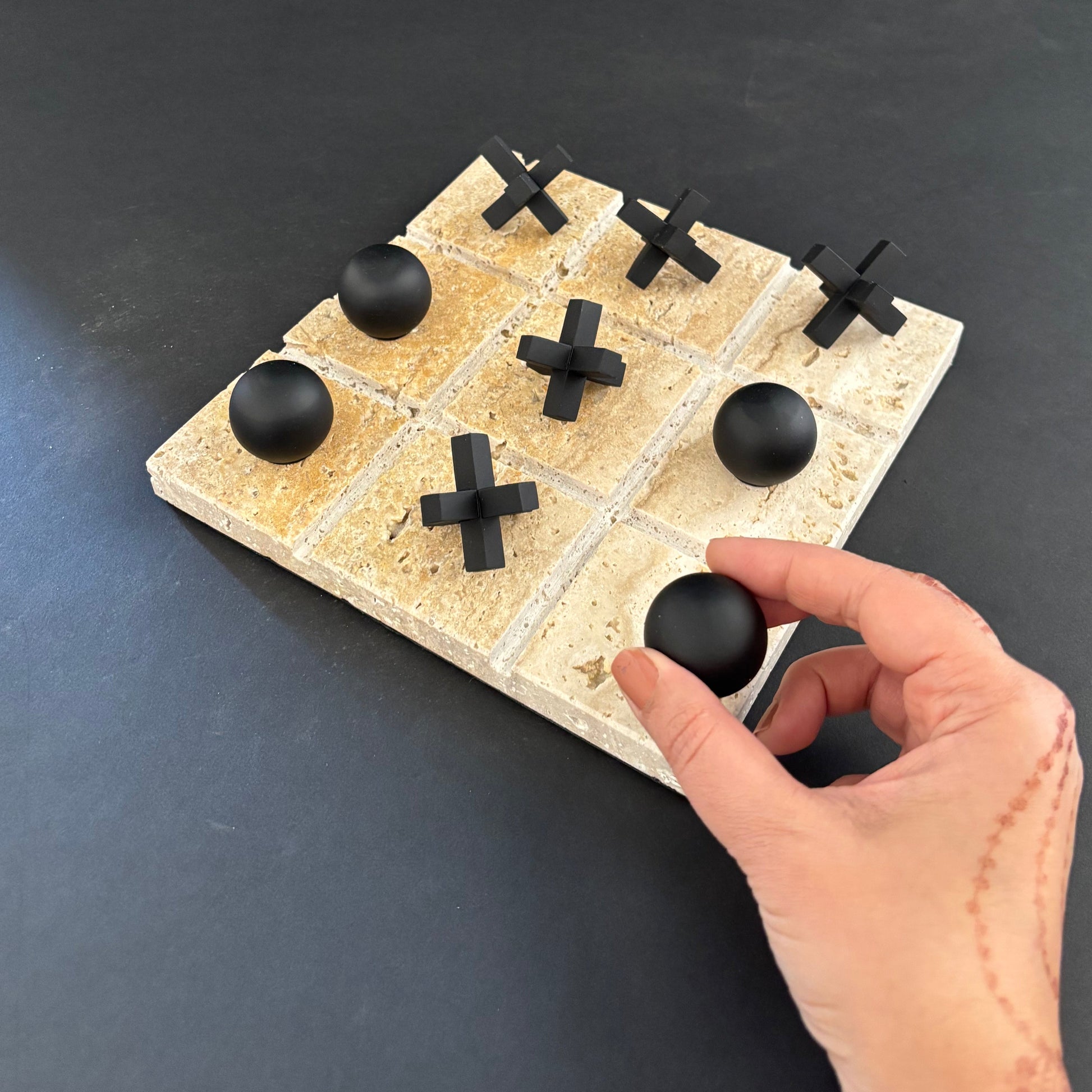 Traventino Tic Tac Board | Corporate Gifting