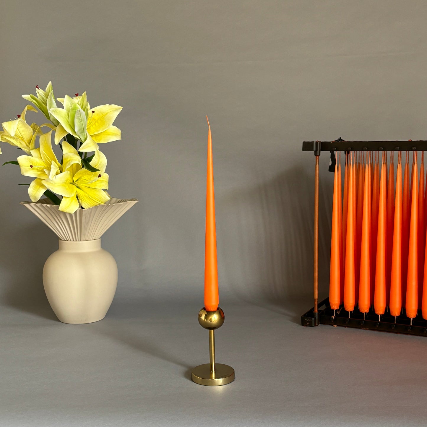 Orange Taper candle (32 cm)