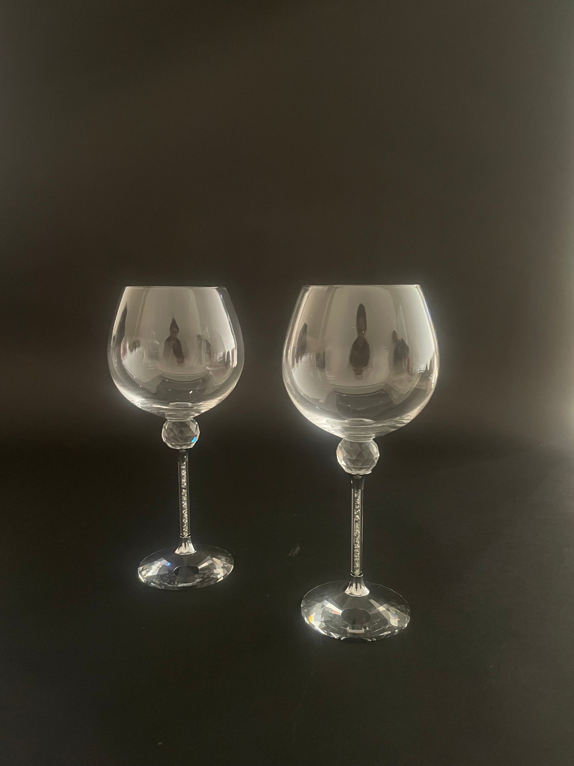Silver Swarovski Wine Glass Gift Hamper (Set of 2)