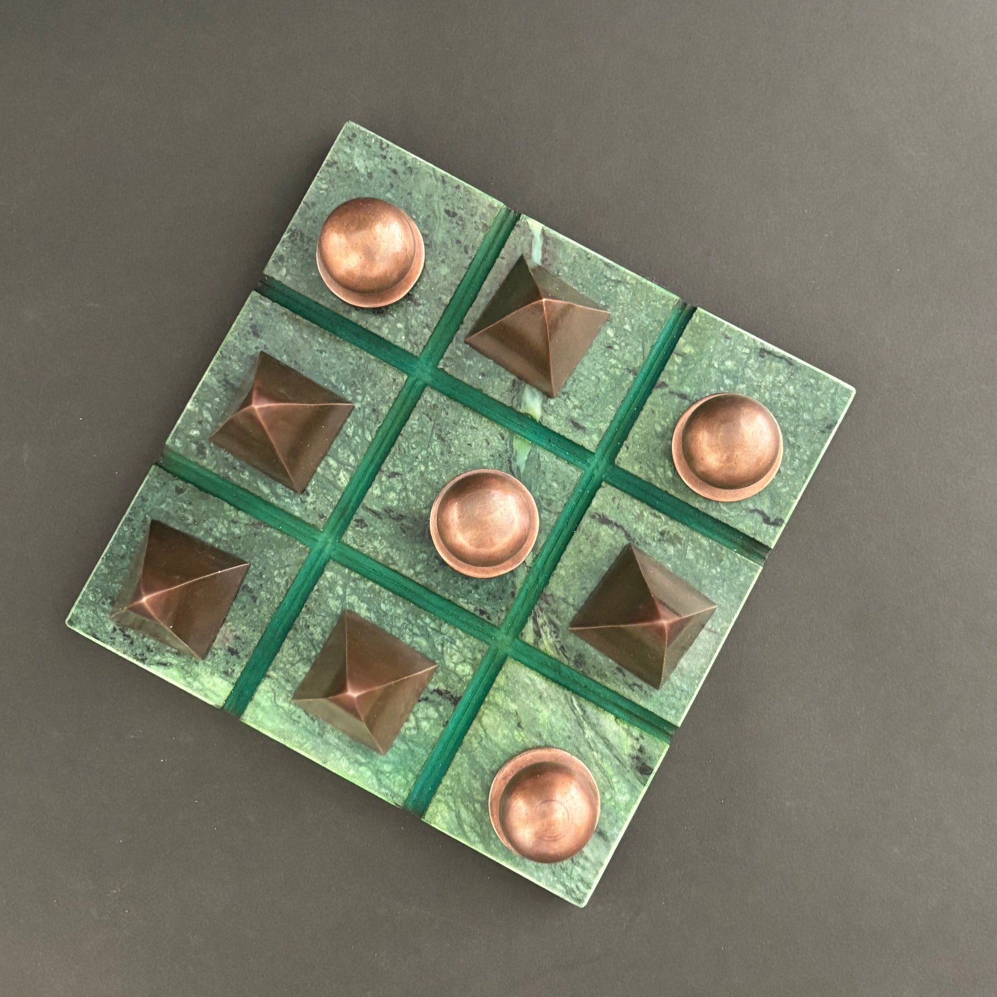 Green Marble Tic Tac Board
