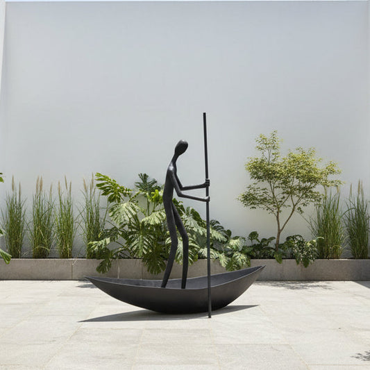 Navious Boat Man Sculpture for Entrance Lobby (6 feet)