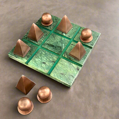 Green Marble Tic Tac Board