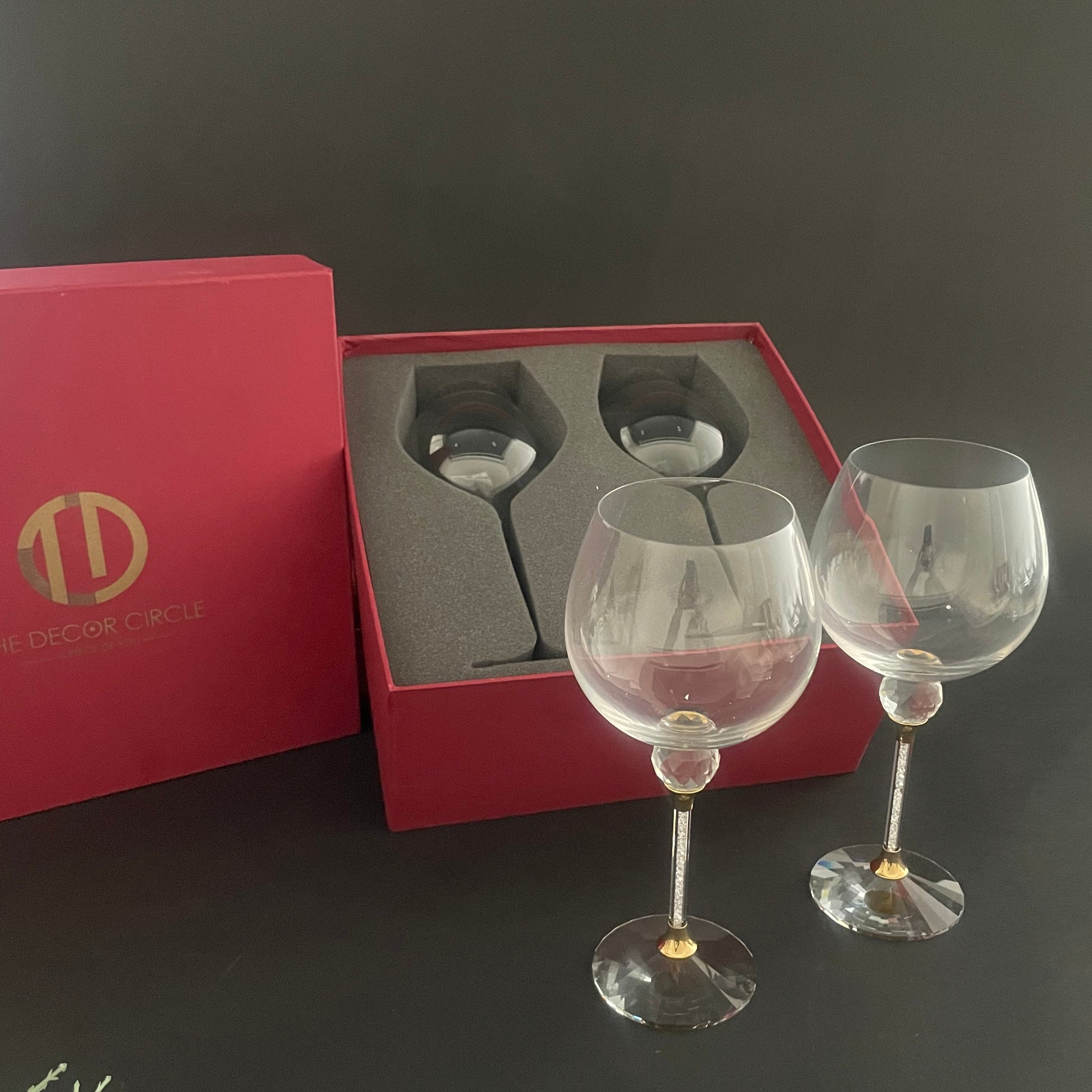 Gold Crystal Glass Exclusive Gift Hamper (Set of 2)