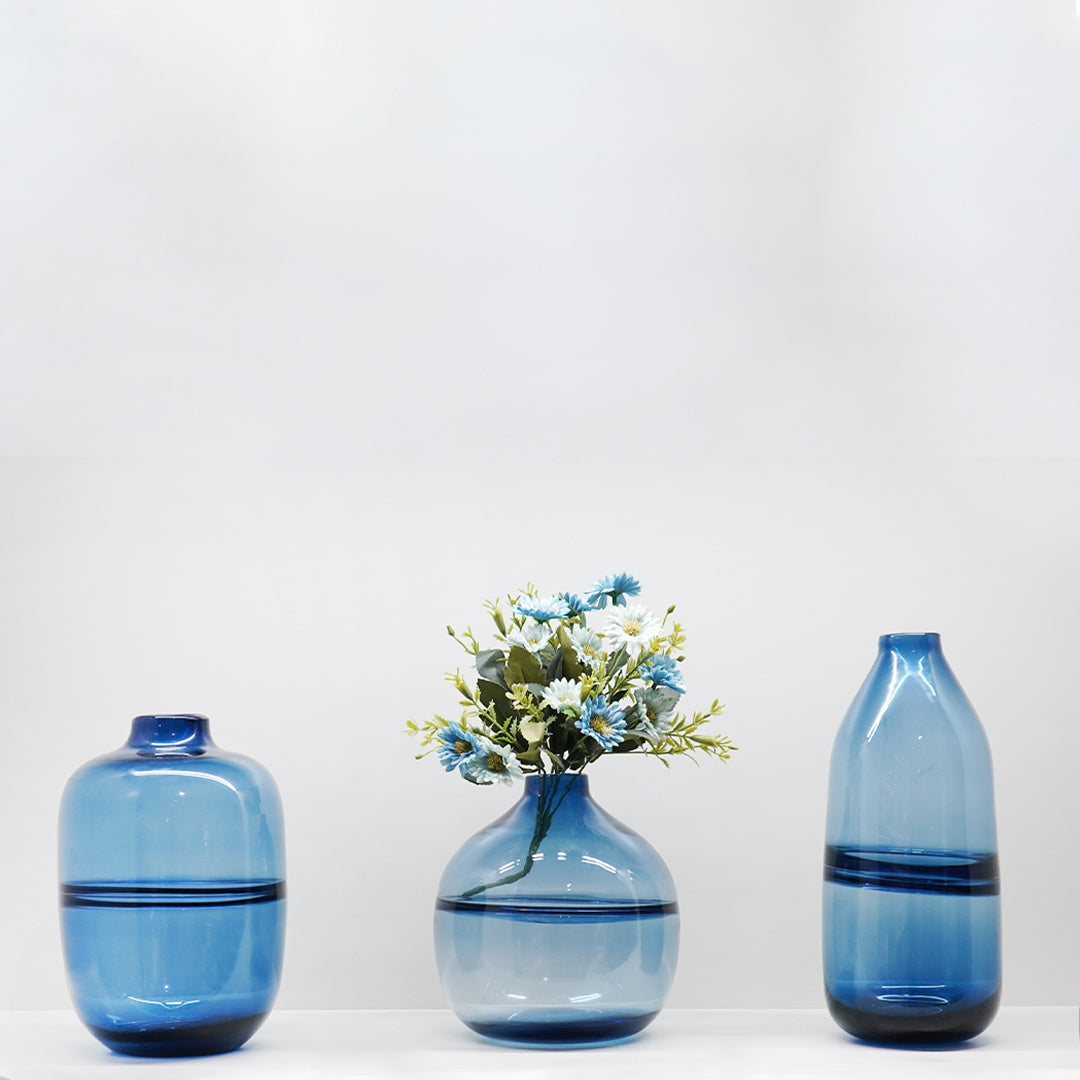 Animus blue Glass Vase (Medium)