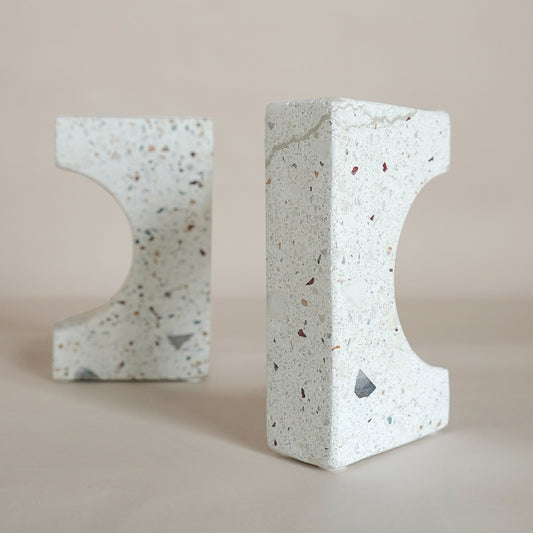 Marmor Terrazzo Bookends