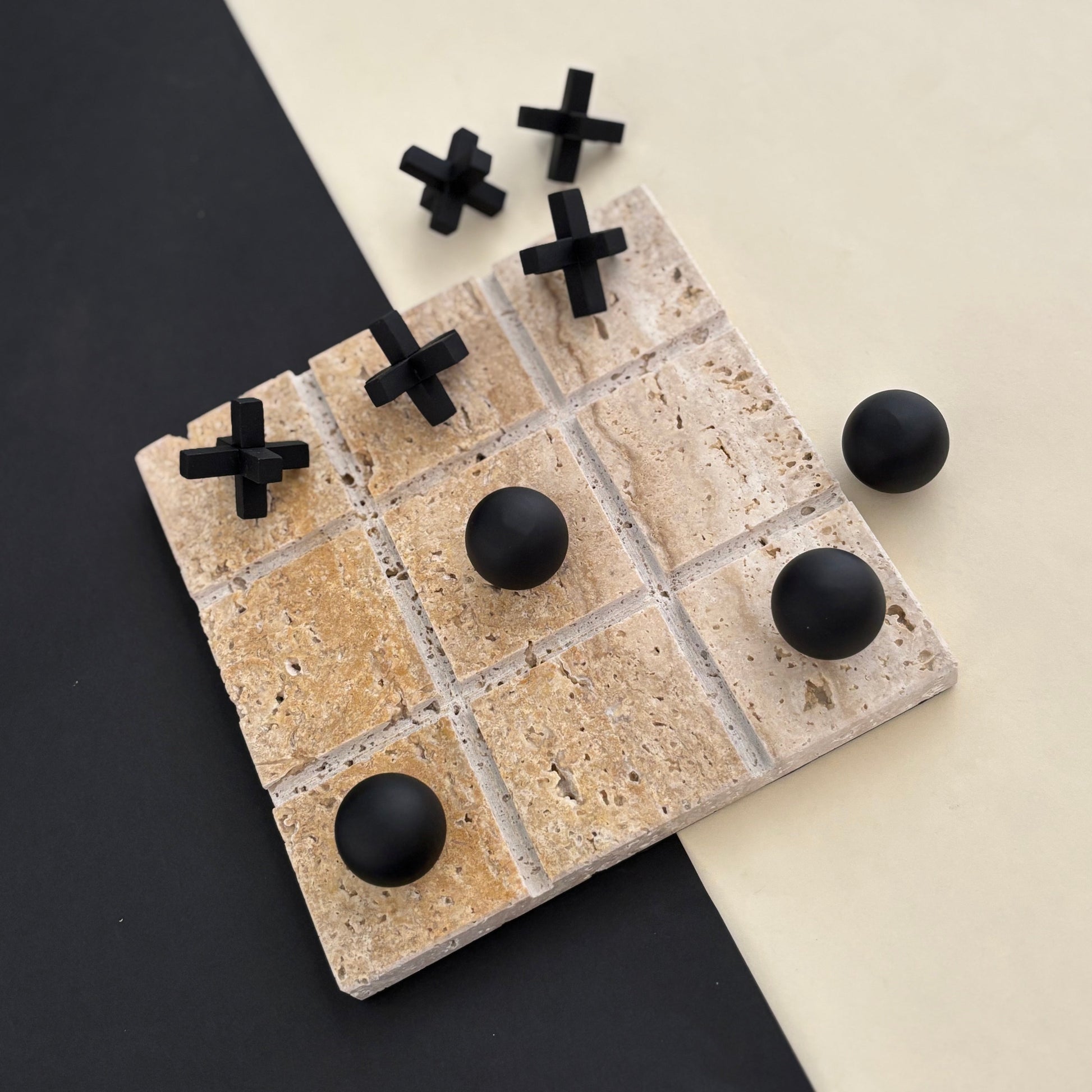 Traventino Tic Tac Board | Corporate Gifting