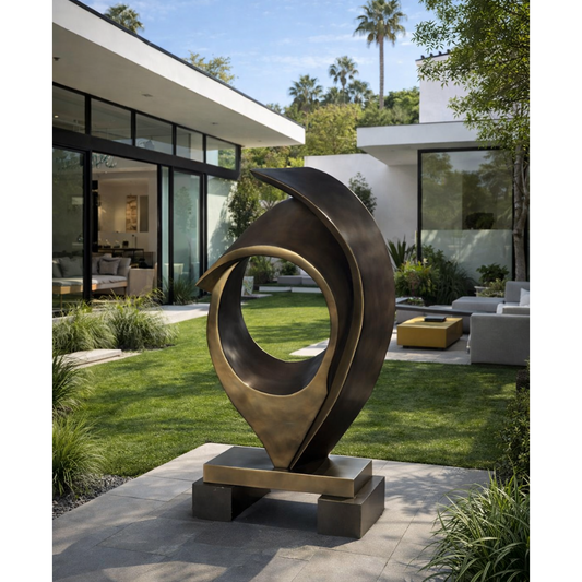 Fountaina Large Metal Sculpture for Courtyard (6 Feet)