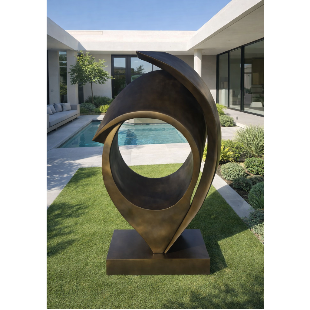Fountaina Large Metal Sculpture for Courtyard (6 Feet)