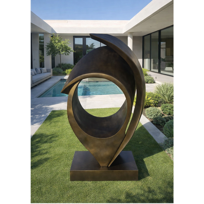Fountaina Large Metal Sculpture for Courtyard (6 Feet)