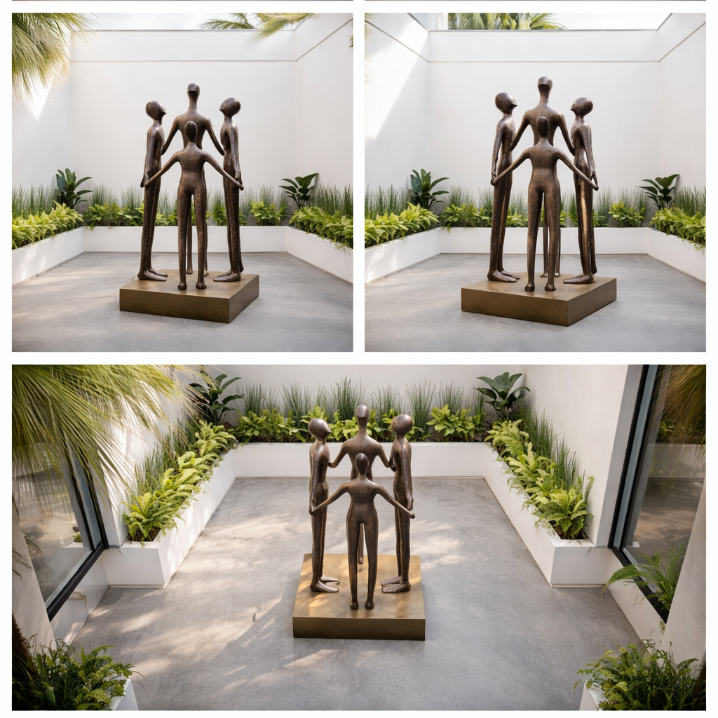 La Familia Large Sculpture for Courtyard