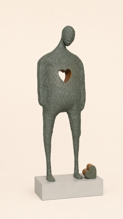 The Heart Man | Modern Metal Sculpture (6 feet)