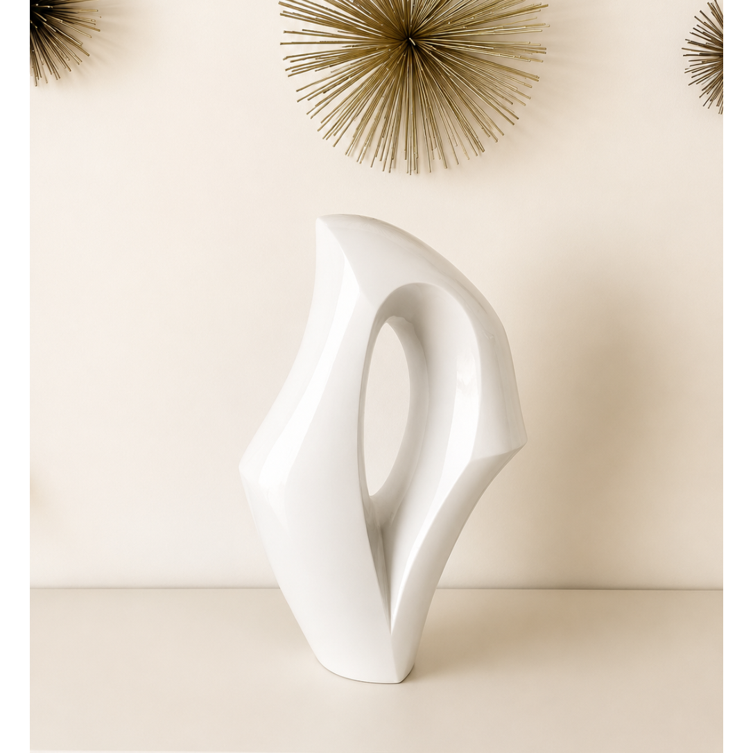 The Eye White Coffee Table Showpiece
