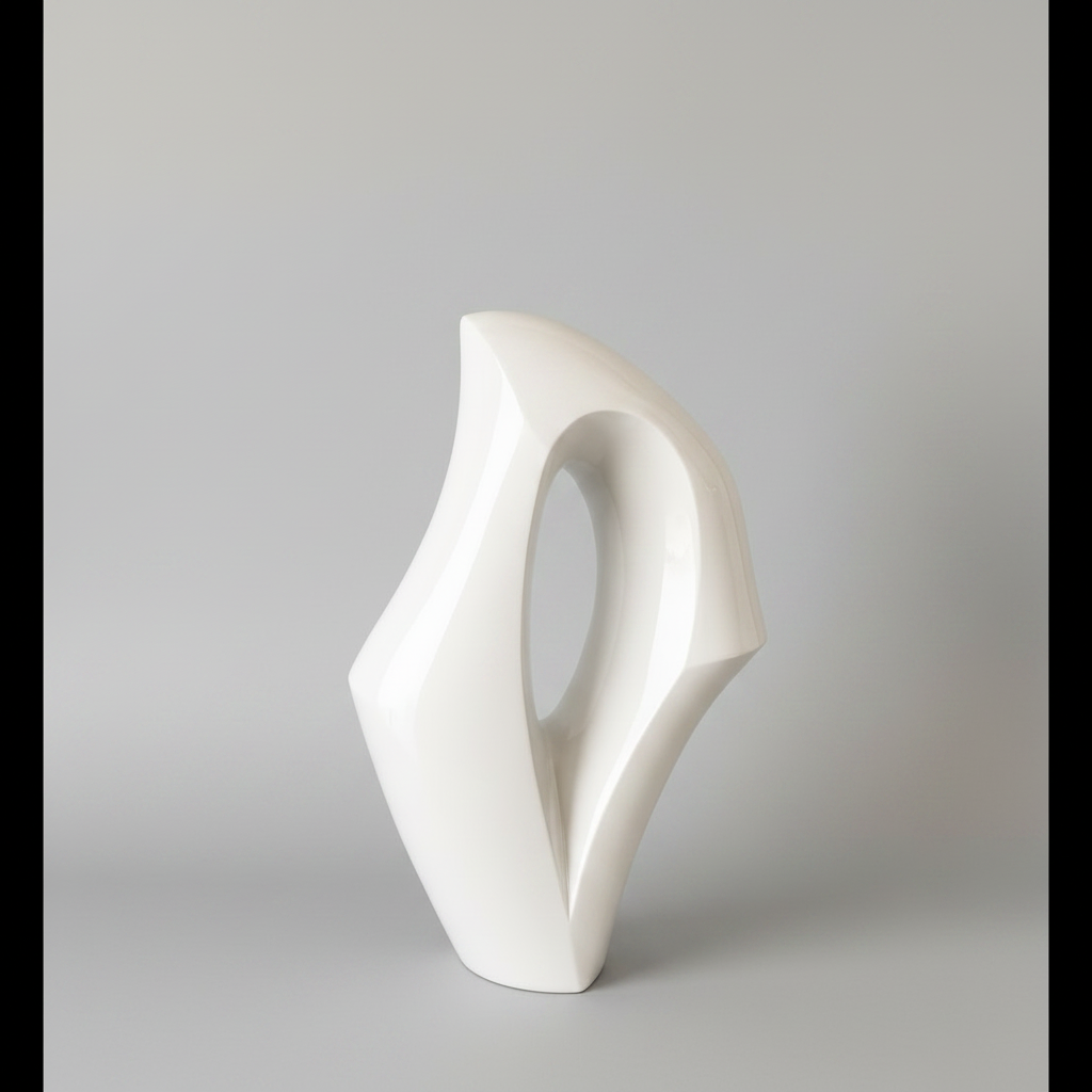 The Eye White Coffee Table Showpiece